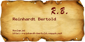 Reinhardt Bertold névjegykártya